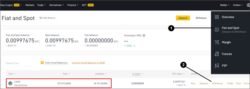 How to transfer CAKE from Binance to Metamask or Trust Wallet?